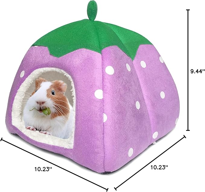 Guinea Pig Hideout Bed Rabbit House Cave Accessories Cozy Hide-Out for Bunny Hedgehog Ferret Chinchilla&amp;Other Small Animals