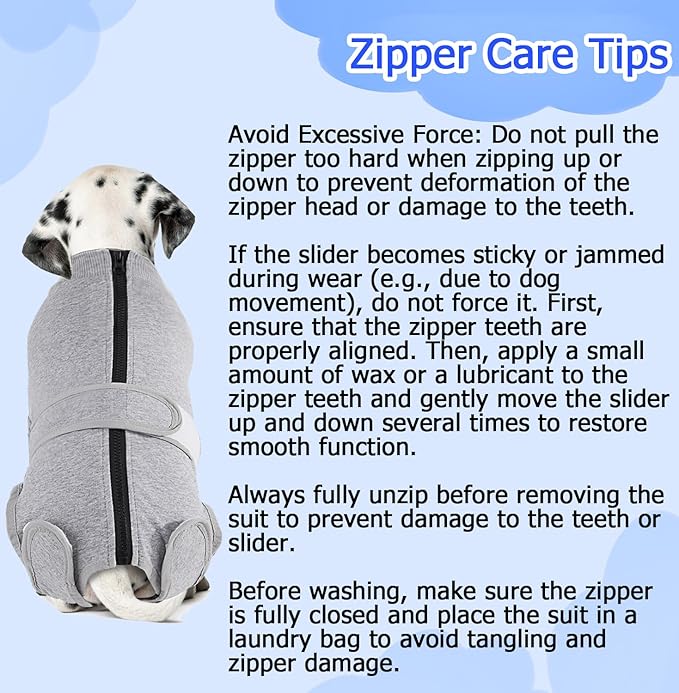 Lukovee Recovery Suit for Dogs - Zipper On Onesie for Female &amp; Male Dogs, Abdominal Wounds Cone E-Collar Alternative, Prevent Licking - Spay Recovery Suit (Grey, XL)