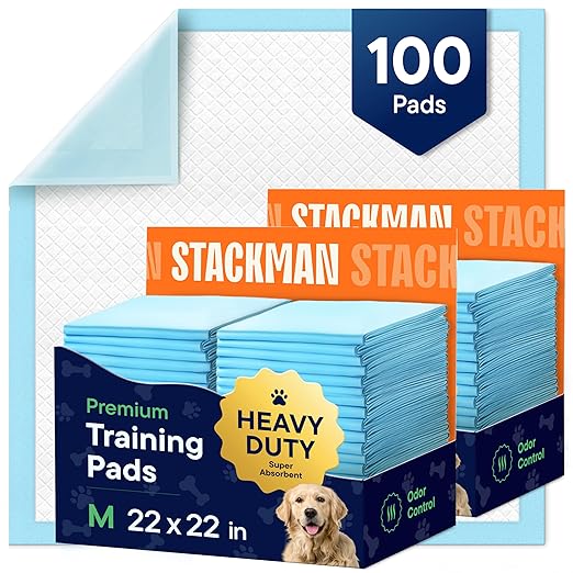 Puppy Pads Pet Pee Pads for Dogs &amp; Puppy Training - 100 Count - Potty Pads for Dogs 22" x 22" Leak-Proof Dog Pee Pads - Quick-Dry Surface - Heavy Duty Absorbent Disposable Dog Wee Pad Bulk Pack