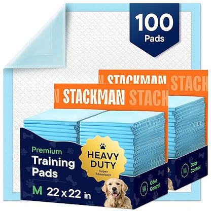 Puppy Pads Pet Pee Pads for Dogs &amp; Puppy Training - 100 Count - Potty Pads for Dogs 22" x 22" Leak-Proof Dog Pee Pads - Quick-Dry Surface - Heavy Duty Absorbent Disposable Dog Wee Pad Bulk Pack