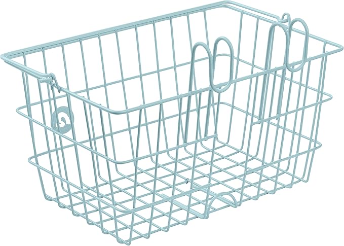 Retrospec Apollo-Lite Lift-Off Bike Basket - Detachable Steel Handlebar Basket with Carrying Handle for Commuting, Shopping &amp; Beach Trips - 14.5in x 9.5in Weather-Resistant Biking Gear