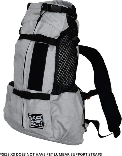 K9 Sport Sack Air 2 - X-Small, Light Grey - Ideal for Dogs with 9-12” Back Length - Durable, Breathable Backpack-Style Carrier - Perfect for Walks, Short Hikes &amp; Public Transportation