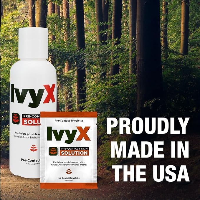 CoreTex Ivy X Pre-Contact Poison Ivy Wipes with Resealable Travel Bag - Pack of 15 Single-Use Barrier Wipes - Also Works on Poison Oak &amp; Sumac Oils - Quick Dry &amp; Chalk-Free Formula