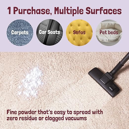 Sunny &amp; Honey Carpet Freshener Powder - 20 Oz Pack, Wildberry Scent - Carpet Deodorizer Powder &amp; Odor Eliminator for Upholstery, Furniture &amp; Rugs, Kid &amp; Pet Safe