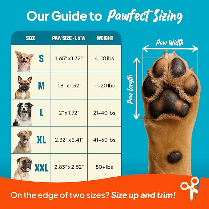 Anti-Slip Paw Grips – Non-Slip Dog Paw Traction Pads for Senior &amp; Injured Dogs, Prevents Slipping on Hardwood &amp; Tile Floors, Strong Adhesive, 24 Pcs (Sizes S-XXL)