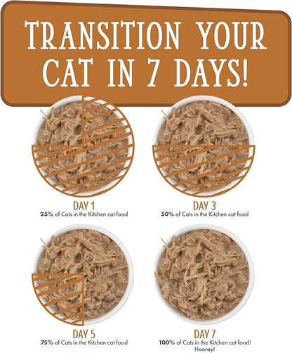Weruva Cats in The Kitchen, Fowl Ball with Chicken &amp; Turkey Au Jus Cat Food, 3.2oz Can (Pack of 24)