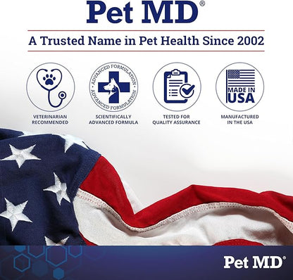 Pet MD Cat &amp; Dog Ear Cleaner - Otic Ear Solution for Dogs - Pet Ear Cleaner - Cat Ear Cleaner Liquid - Cat &amp; Dog Cleaning Supplies - Sugar Cookie Scent - 8 oz.