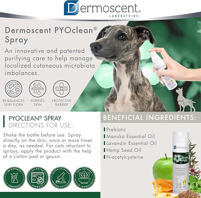Dermoscent PYOclean® Spray for Dogs &amp; Cats 50 ml (1.66 fl. oz.)