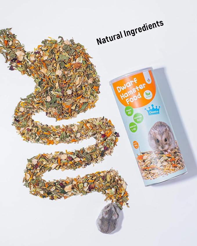 Niteangel Hamster Food &amp; Treats Toy - Small Animal Natural Food for Syrian Golden Dwarf Robo Hamsters or Other Small-Sized Pets