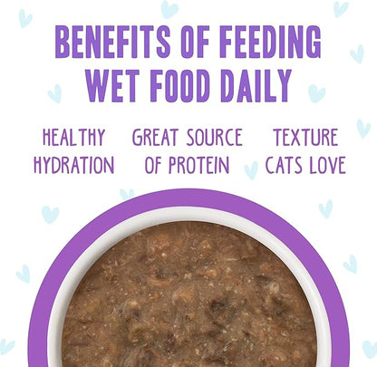 Weruva B.F.F. OMG - Best Feline Friend Oh My Gravy!, Best Day Eva! with Beef &amp; Salmon in Gravy Cat Food, 5.5oz Can (Pack of 8)