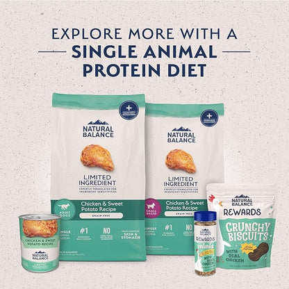 Natural Balance Limited Ingredient Adult Grain-Free Dry Dog Food, Chicken &amp; Sweet Potato Recipe, 4 Pound (Pack of 1)
