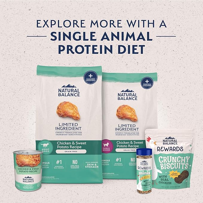 Natural Balance Limited Ingredient Adult Grain Free-Dry Dog Food, Chicken &amp; Sweet Potato Recipe, 12 Pound (Pack of 1)