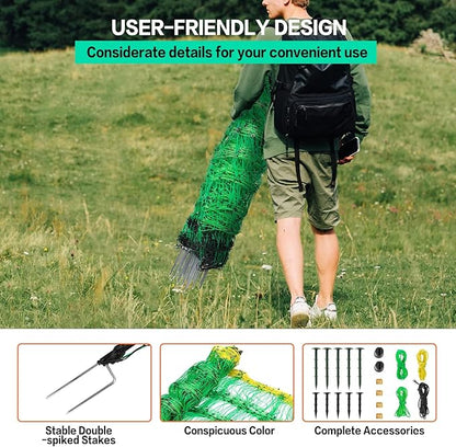 Electric Fence Netting, 49.6" H x 164&