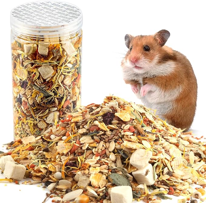 Gourmet Hamster &amp; Gerbil Food, Dry Food for Hamsters-Supports Healthy Digestion and Healthy Teeth Unique Edible Treats for Guinea Pigs, Hamsters, Gerbils