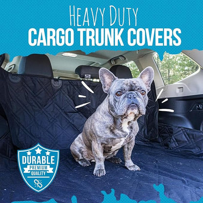 Bulldogology Cargo Liner for SUV - Heavy Duty Pet Trunk Liner Cargo Cover - Waterproof Cargo Cover for Dogs Hair, Muddy Paws - Protector Cargo Mats for Back of SUV (Large, Black)