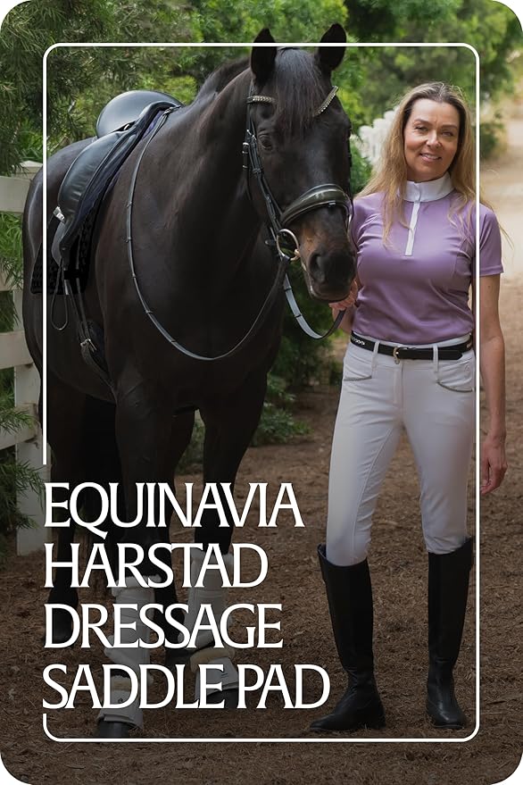Equinavia Harstad Dressage Saddle Pad | Classic &amp; Durable | Moisture-Wicking Tricot Backing
