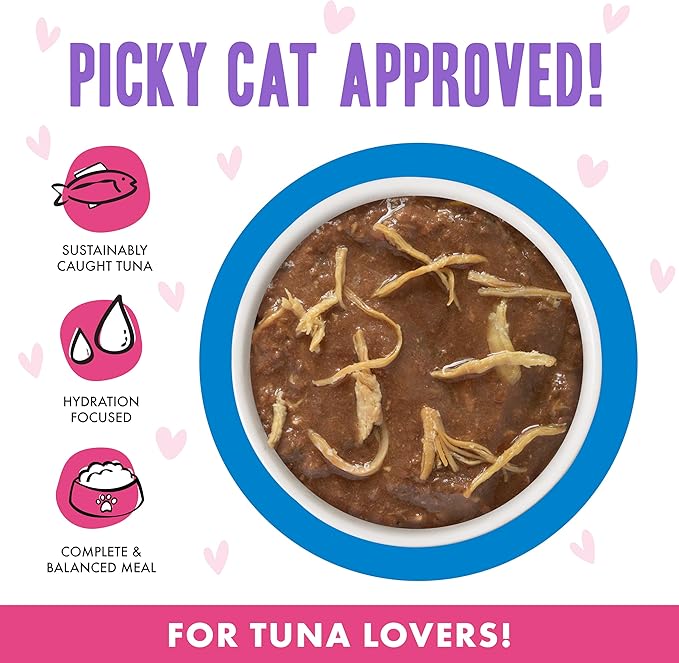 Weruva B.F.F. OMG - Best Feline Friend Oh My Gravy!, Tuna &amp; Chicken Chase Me with Tuna &amp; Chicken, 5.5oz Can (Pack of 8)