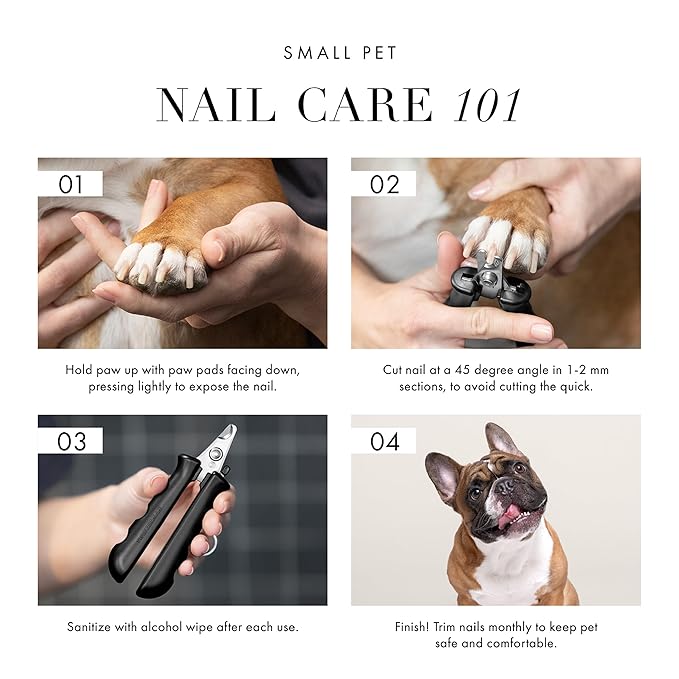 Tweezerman Small Nail Clippers for Dogs &amp; Cats, Manual Professional Dog &amp; Cat Nail Trimmer with Ergonomic Handle