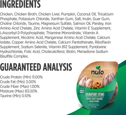 Nulo Freestyle Cat &amp; Kitten Wet Cat Food Signature Stew, Premium All Natural Grain-Free Cat Food Topper with No Added Minerals or Preservatives and High Animal-Based Protein 12 Count (Pack of 1)