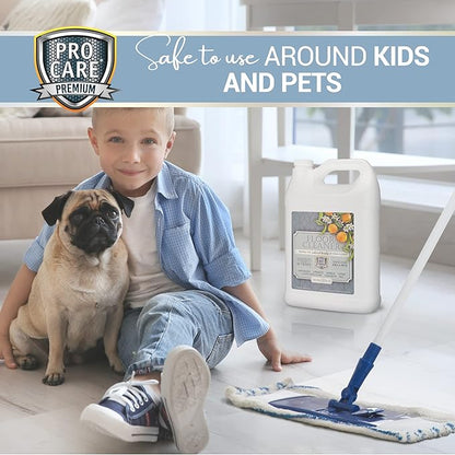 ProCare Floor Cleaner (Made in USA) | Tile, Stone, Laminate, Vinyl &amp; Natural Wood Floor Cleaner for Mopping, Household Supplies, Cleaning Solution with Citrus Aroma - 1 Gal (128 Fl Oz)