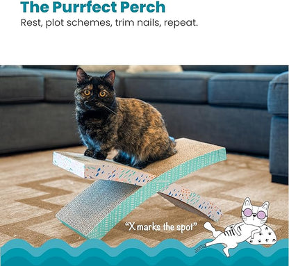 Catstages Easy Life Hammock Cat Lounger &amp; Scratcher – Elevated Scratcher &amp; Resting Spot for Cats, Comfortable &amp; Multifunctional Design