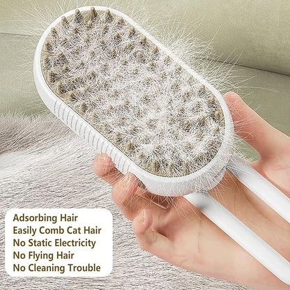 Pet Steam Groomer Brush, 2025 New 3 in 1 Steam Cat Steam Brush for Shedding &amp; Grooming, Multifunctional Hair Removal Comb for Cats Dogs
