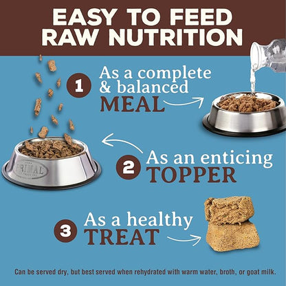 Primal Freeze Dried Raw Cat Food Nuggets Rabbit, Complete &amp; Balanced Meal or Topper, Premium, Healthy, Grain Free, High Protein Raw Cat Food with Probiotics (5.5 oz)
