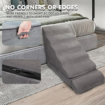 Dog Stairs &amp; Steps for High Beds 30 Inches Tall, LitaiL 6 Steps Pet Stairs/Steps for Beds 24-30inch High for Small Large Dogs, Non-Slip Dog Ramps/Ladder for Old Dogs/Cats