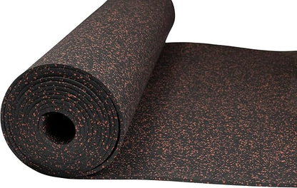 Playsafer Genaflex Rubber Gym Floor Mat, Heavy Duty Commercial Protective Gym Flooring Roll - 8mm Thick (10% Red, 4&