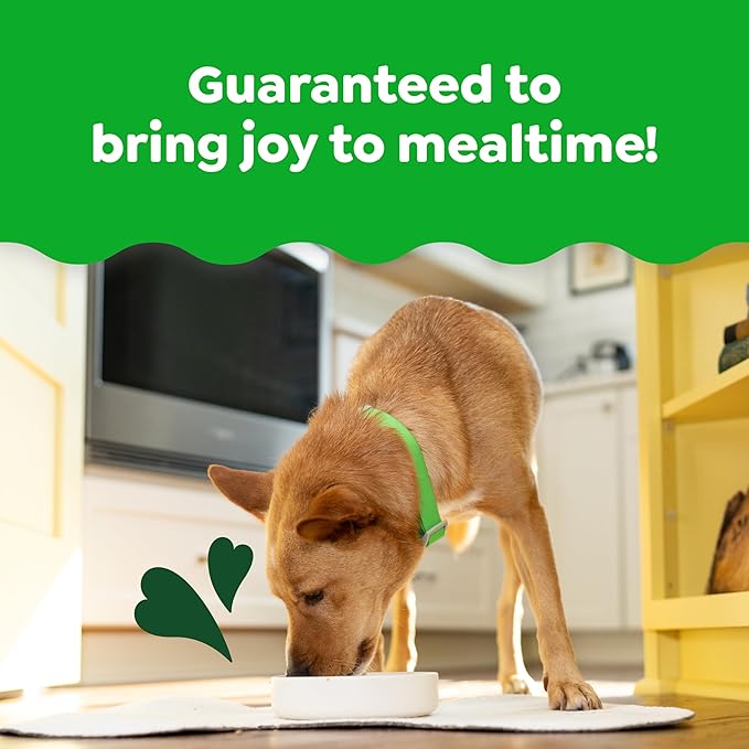 Greenies Smart Topper High Protein Wet Mix-in for Dogs, Chicken, Beef, Sweet Potatoes, Potatoes &amp; Spinach Recipe in Vitabroth Broth- Bone Broth + Vitamins E &amp; B1, 10 Count
