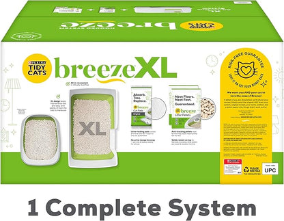 Purina Tidy Cats Non Clumping Litter System, Breeze XL All-in-One Odor Control &amp; Easy Clean Multi Cat Box - 18 lb. Box