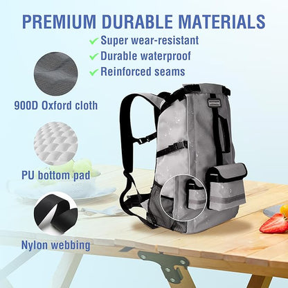 Dog Backpack for Small &amp; Medium Dogs - Adjustable Pet Carrier for Travel &amp; Hiking, Hands-Free Puppy Backpack with Storage Pockets, Breathable Mesh, Reflective Strips &amp; Non-Slip Handle