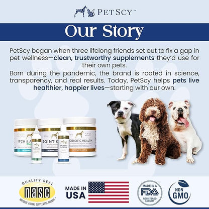 PetScy - Aloe &amp; Oatmeal Shampoo for Dogs and Cats, Moisturizing Pet Shampoo for Skin Relief, All-Natural, Soap-Free &amp; Gentle, Pina Colada Scent, 12 Oz