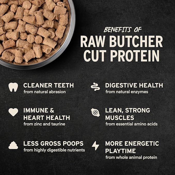 Vital Essentials Freeze-Dried Raw Pork Meal or Mixer Cat Food Soft Nibs | 99% Pork, Organs &amp; Bone | 12 oz