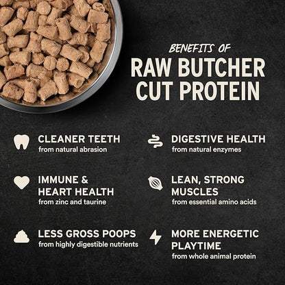 Vital Essentials Freeze-Dried Raw Pork Meal or Mixer Cat Food Soft Nibs | 99% Pork, Organs &amp; Bone | 12 oz