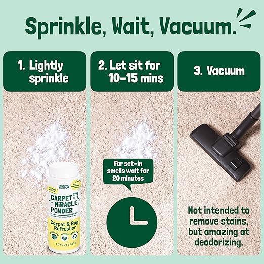 Sunny &amp; Honey Carpet Deodorizer Powder - 20 Oz, Summer Lemonade Scent - Rug Cleaner &amp; Carpet Cleaning Powder for Vacuuming &amp; Upholstery Freshener for Pets &amp; Kids