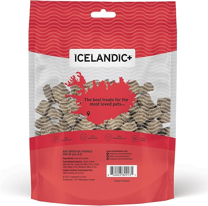 Icelandic+ Cod &amp; Lobster Combo Bites Dog Treat 3.0-oz Bag