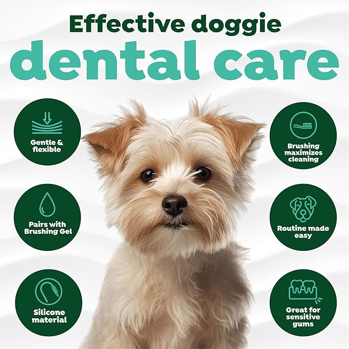 TropiClean Fresh Breath Finger Toothbrushes for Dogs &amp; Puppies | Gentle Soft Toothbrush Alternative for Easy Teeth Cleaning