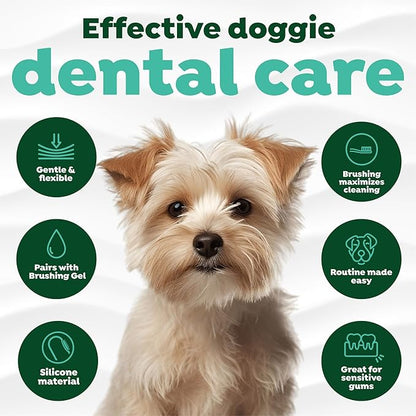 TropiClean Fresh Breath Finger Toothbrushes for Dogs &amp; Puppies | Gentle Soft Toothbrush Alternative for Easy Teeth Cleaning
