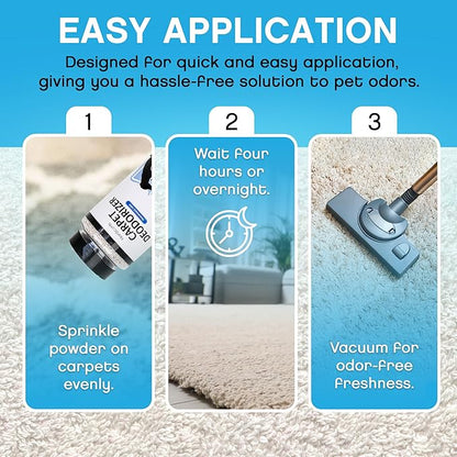 NonScents Carpet &amp; Rug Odor Eliminator - Safe &amp; Fragrance-Free Pet Carpet Deodorizer - Cat and Dog Smell Neutralizer - Removes Pet Urine Odors - Fresh Scent Powder in Pet Areas at Home