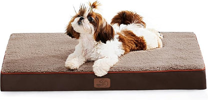 Bedsure Dog Bed for Small Dogs - Orthopedic Flat Puppy Beds with Removable Washable Cover, Egg Crate Foam Pet Mat, Suitable for Pet Up to 20 lbs
