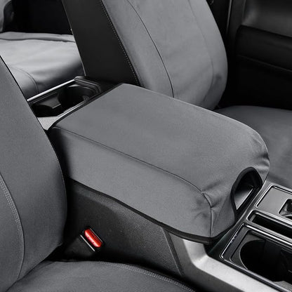 Coverado Front Seat Covers, Waterproof Canvas Seat Protector for Car Seat Cushions for Kids &amp; Dogs, Seat Covers Compatible with 2015-2025 Ford F150 &amp; 2017-2025 Ford F250 F350 F450(Gray, 2PCS)