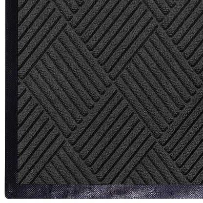 M+A Matting WaterHog Diamond | Commercial-Grade Entrance Mat with Rubber Border – Indoor/Outdoor, Quick Drying, Stain Resistant Door Mat (Charcoal, 3&