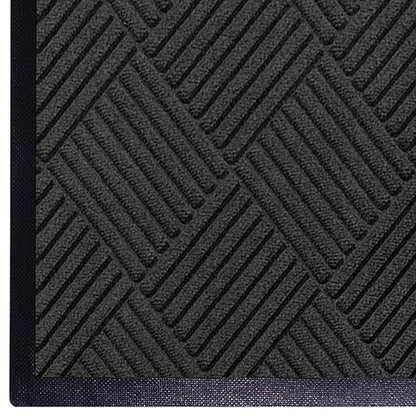 M+A Matting WaterHog Diamond | Commercial-Grade Entrance Mat with Rubber Border – Indoor/Outdoor, Quick Drying, Stain Resistant Door Mat (Charcoal, 3&