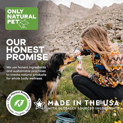 Only Natural Pet Bone Broth Chicken Flavor Dog &amp; Cat Meal Topper, 100% Human-Grade Slow-Simmered, Free-Range for Dry Food or to Hydrate Dehydrated Food - (2-Pack / 11.16 oz Each)