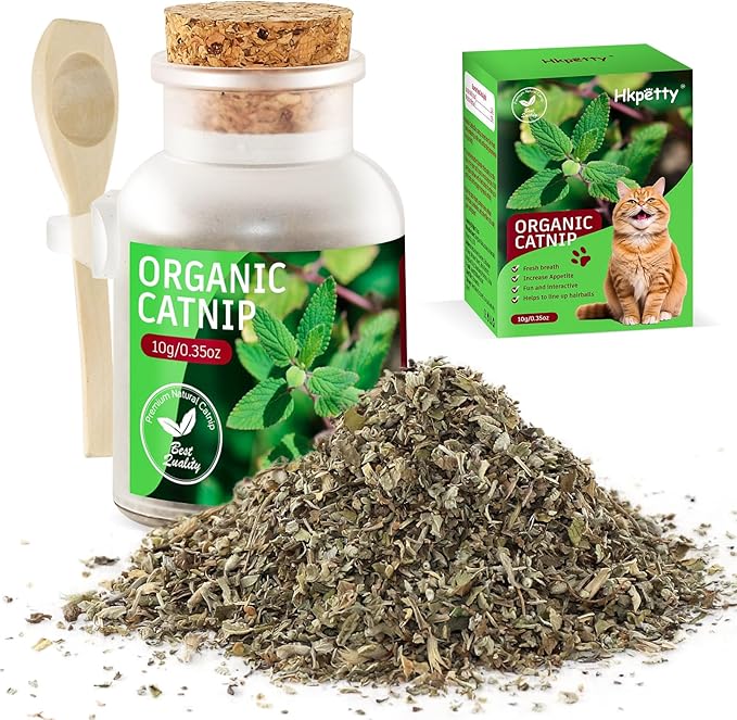 Natural Catnip for Cats,1.05 oz Cat Premium Organic Catnip,Safe &amp; Non-Addictive Catnip Treats Used to Supplement Catnip Toys,Great for Training Redirecting Bad Behaviors