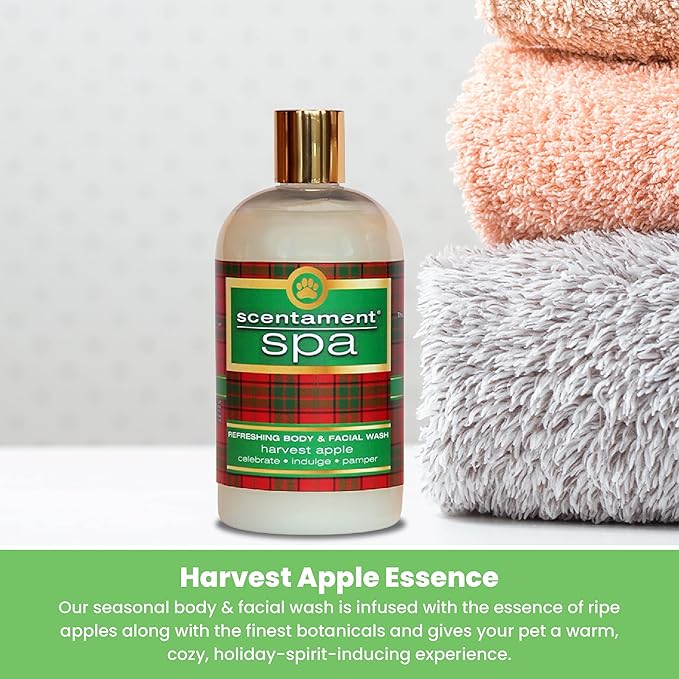 Best Shot Scentament Spa Seasonal Facial &amp; Body Wash, Harvest Apple, 16 oz