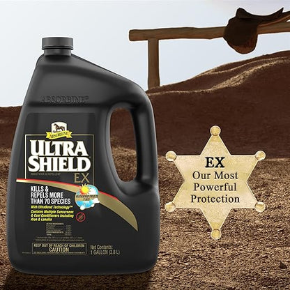 Absorbine UltraShield EX 128oz Insecticide, Kills &amp; Repels Flies, Mosquitoes, Ticks, Fleas, Lice, Use on Horses, Dogs, Premises