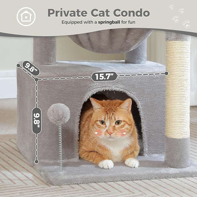 PEQULTI 4-in-1 Cat Tree, 33&