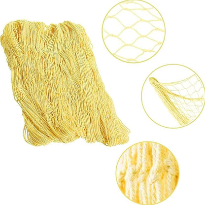 Rosoz Nature Fish Net Wall Decoration with Shells, Ocean Themed Wall Hangings Fishing Net Party Decor for Pirate Party,Wedding,Photographing Decoration